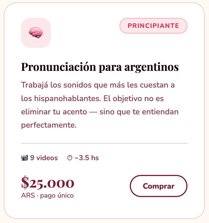 Pronunciación para argentinos